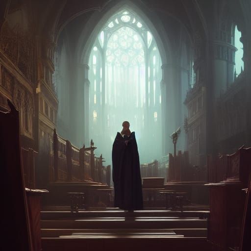 Laurence, First Vicar, Dark Fantasy Concept Art