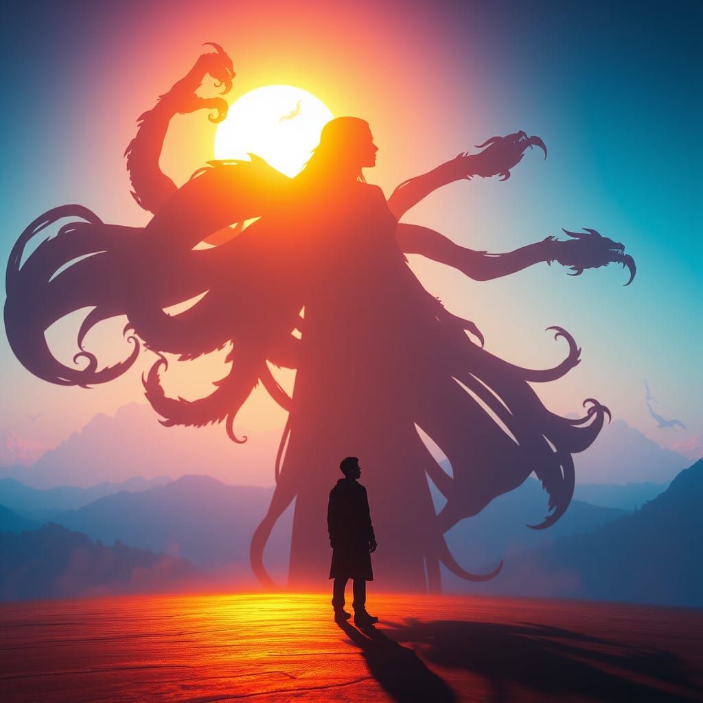 Ethereal Shadow Dances in a Vibrant Glade