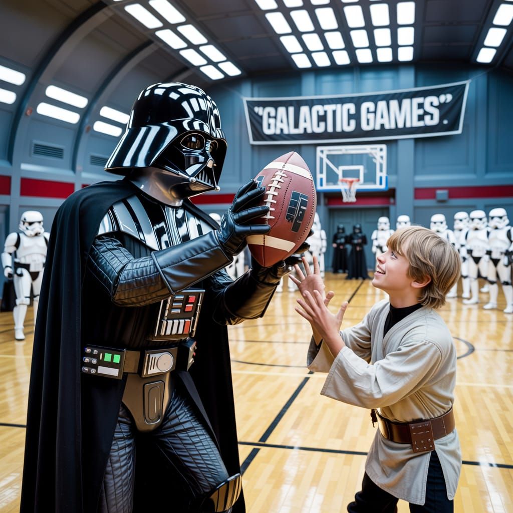Darth Vader Plays Football with Luke Skywalker