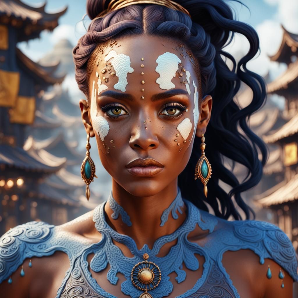 Beautiful Woman with vitiligo