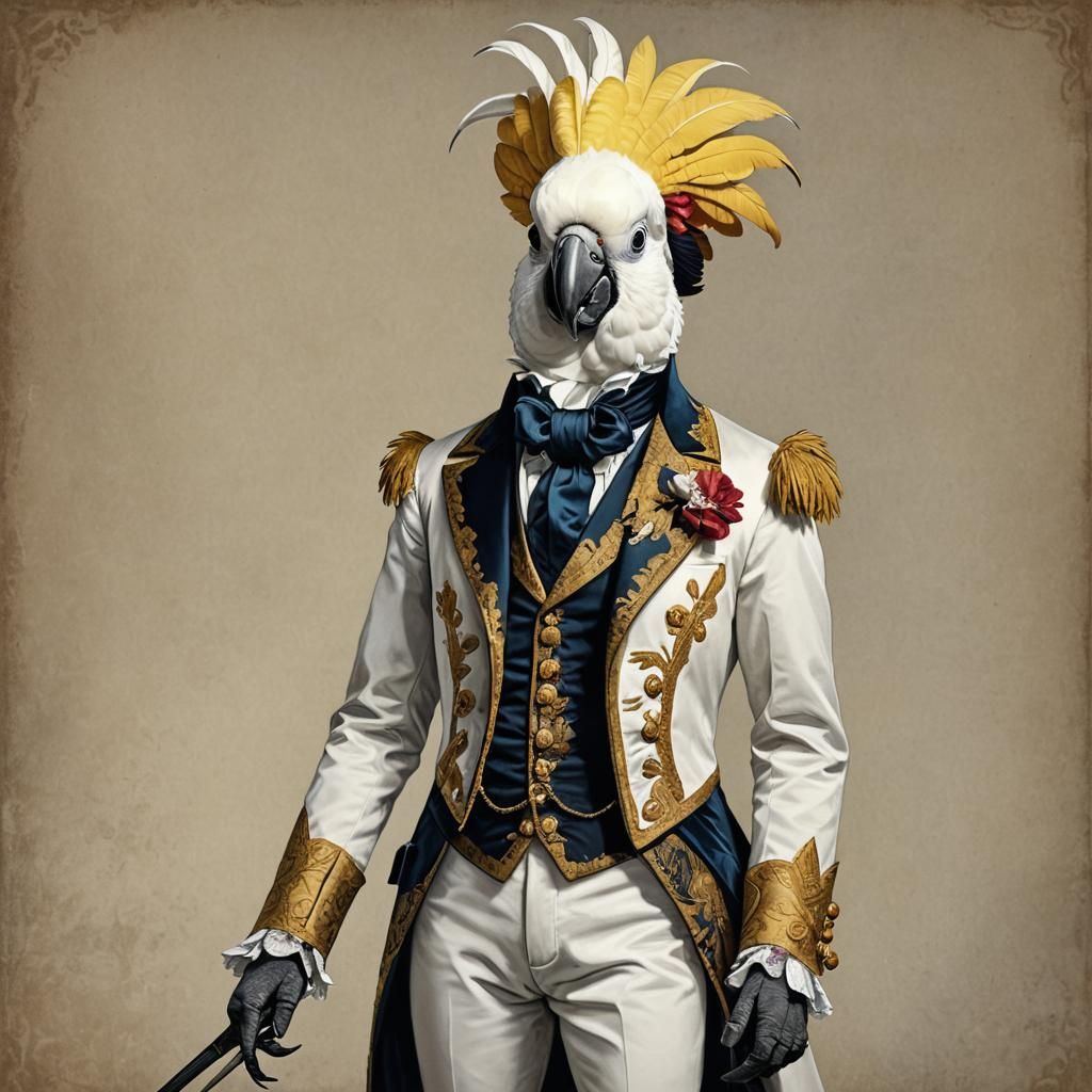 Victorian Cockatoo Singer in a Train