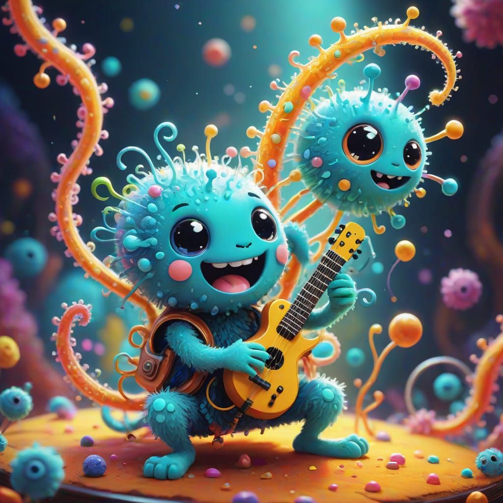 Adorable Bacteria Play Amino Acid Instruments on Stage