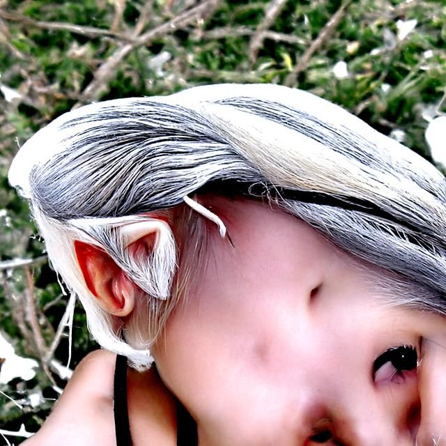 White Haired Elf Fantasy Portrait