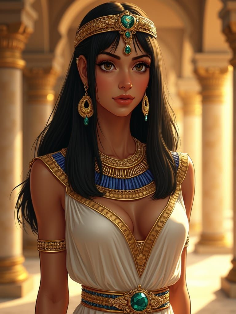 Cleopatra, Queen of the Nile, in Cel-Shaded Style