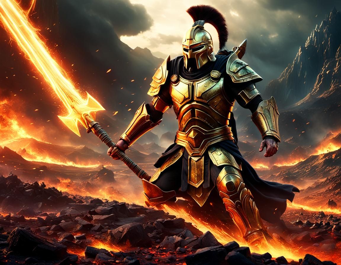 Spartans Clash with God of Destruction