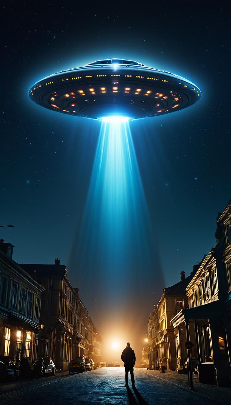 Giant UFO Abduction at Night