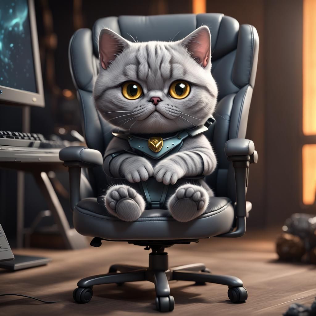 Loki in his gaming chair