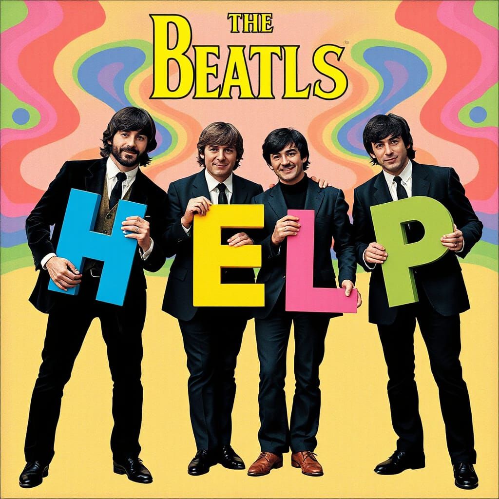 The Beatles' Psychedelic 'HELP' Album Cover