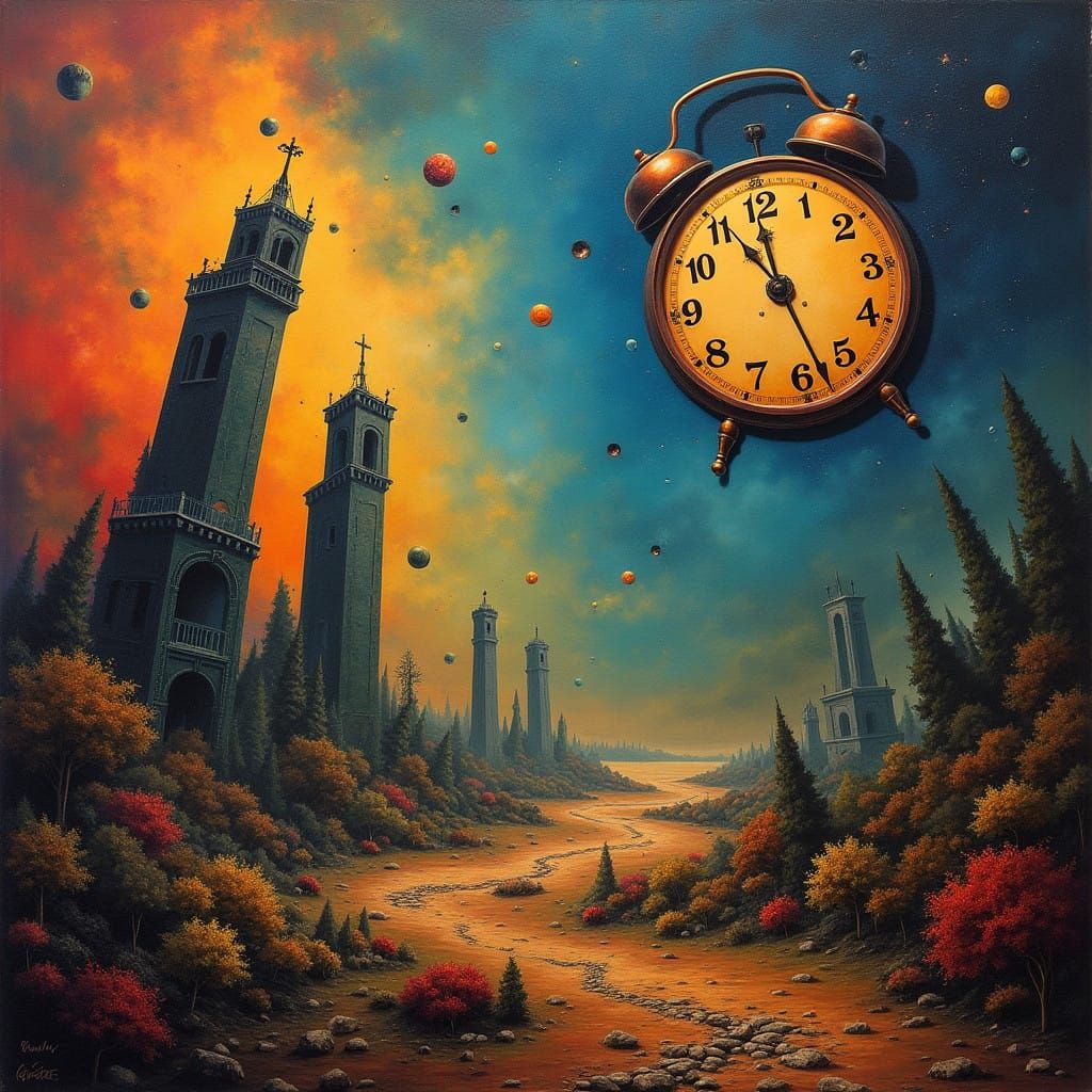 Surreal Dreamscape Unfolds in Vibrant Colors