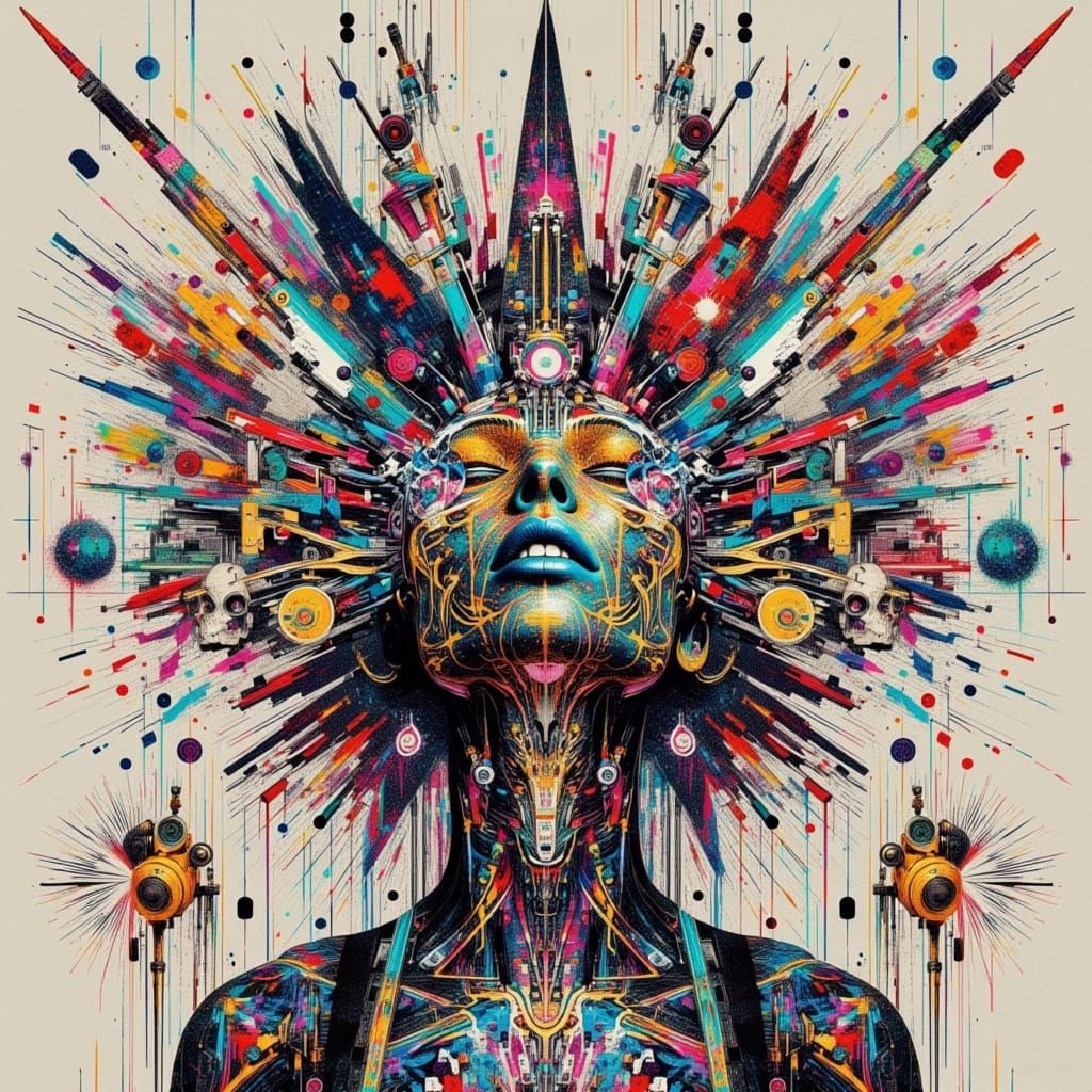 Cyberpunk Cityscape in Neon Lights