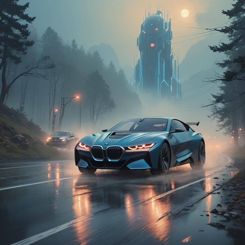 BMW Vision Speeding Through Fantasy World