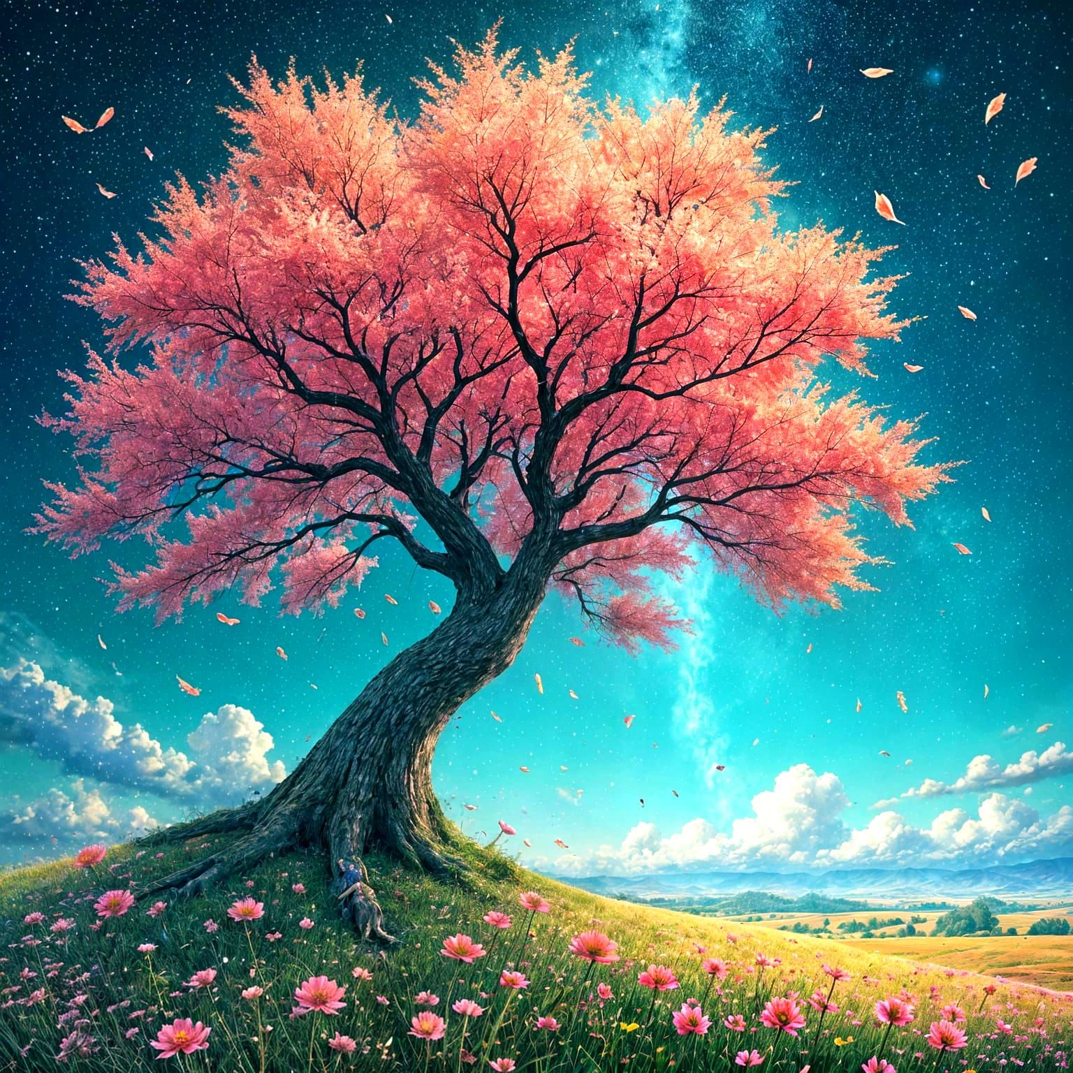 Surreal Landscape in Anime Realism Style