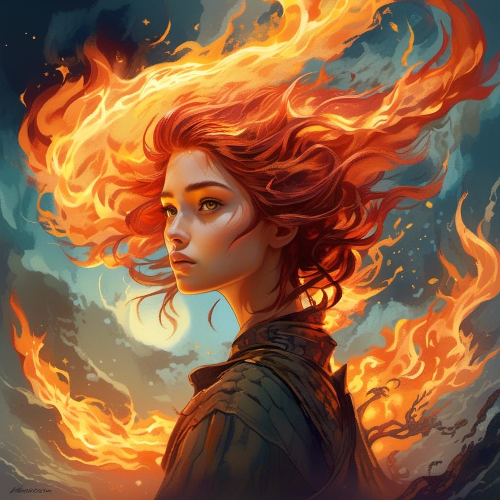 Firey Elf Portrait.