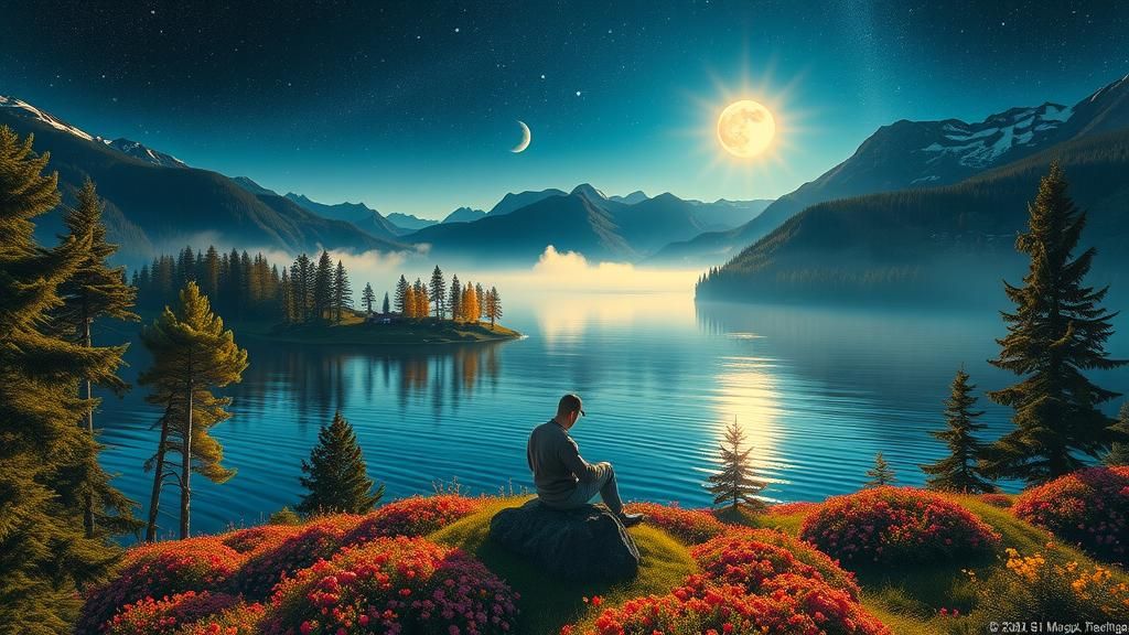 Dreamlike Swiss Landscape Inspired by Surreal Art