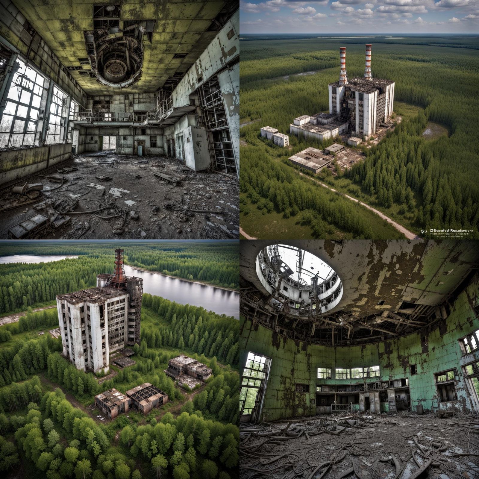 Abandoned Chernobyl nuclear reactor::