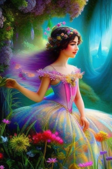 Fairytale Princess Celebrates Spring in a Hyperdetailed Port...