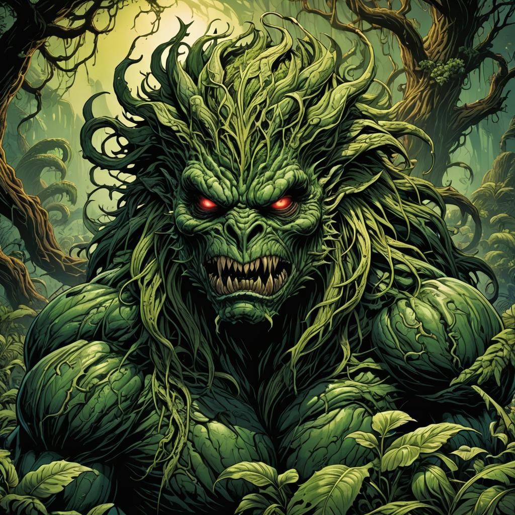 Biollante Comic Book Art by Brooks and Mumford