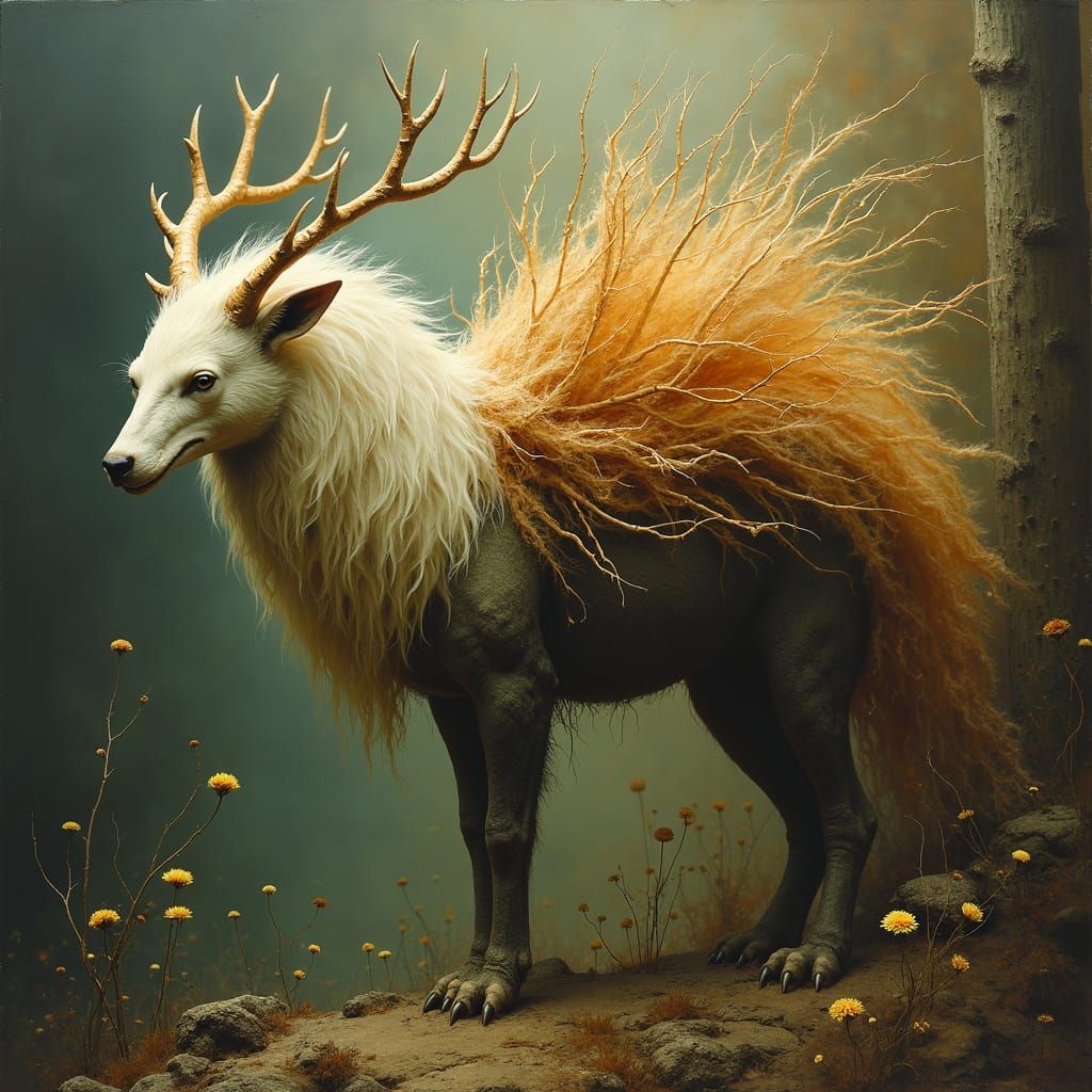 Dreamlike Animal Familiar in Surrealist Style