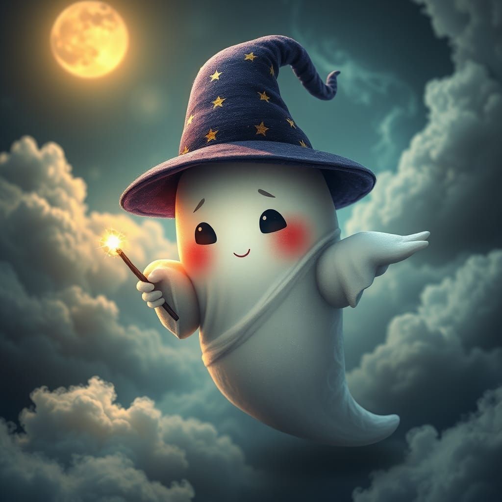 Enchanting Baby Ghost in Dreamlike Setting