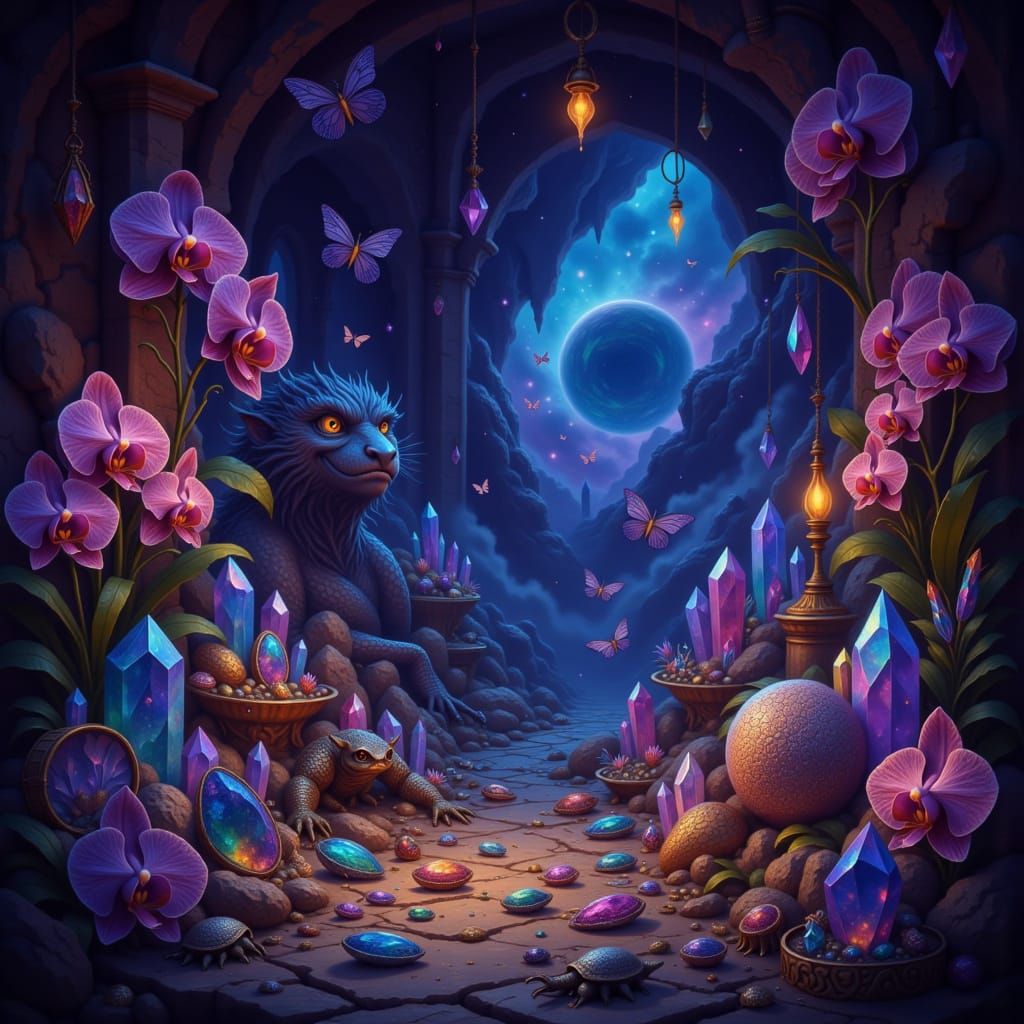 Fantasy RPG World with Mythical Creatures and Treasures