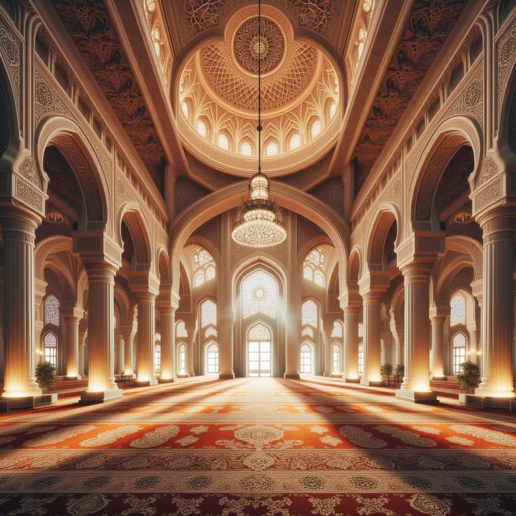 Intricate Mosque Interior Design