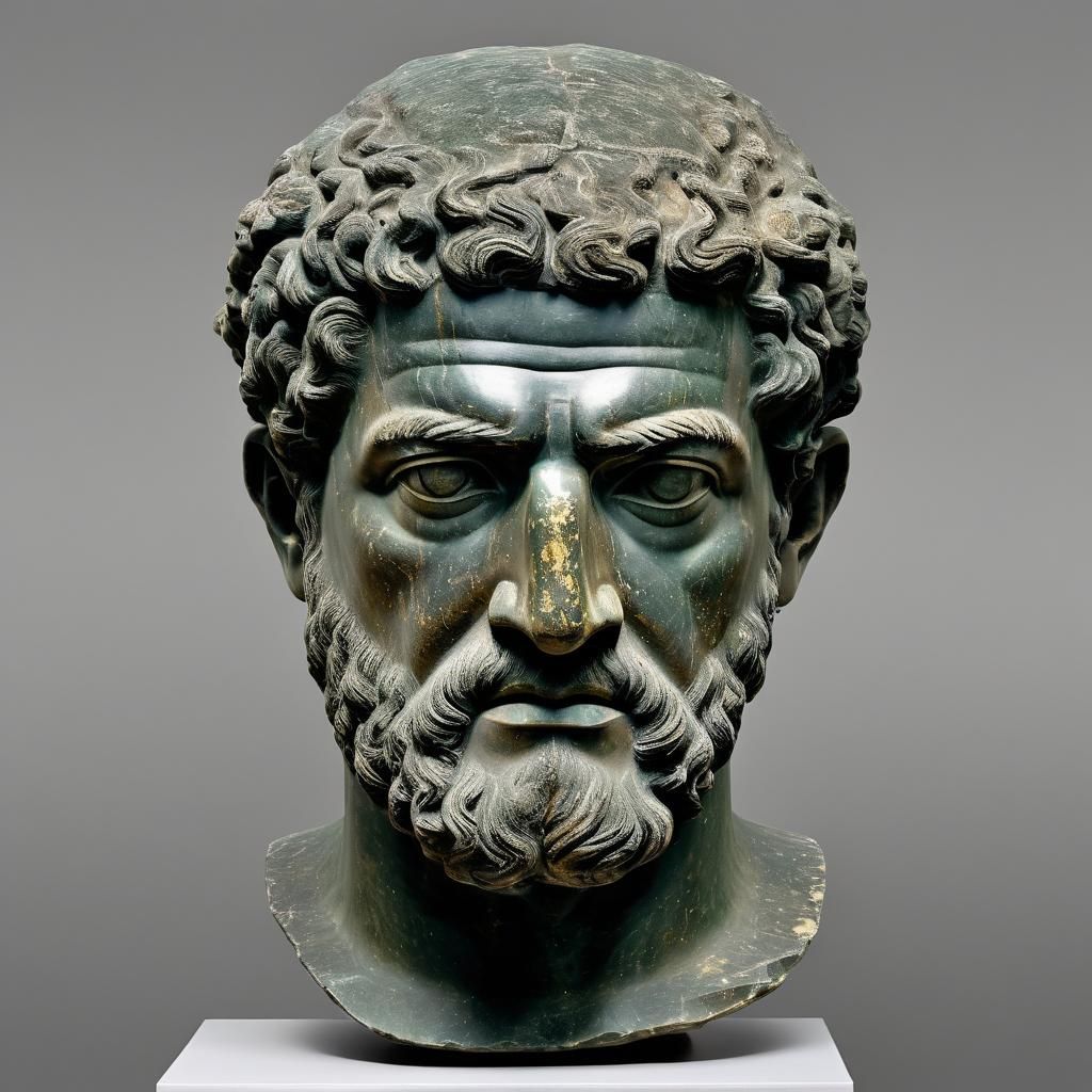 Bronze Head of the Worried Man of Delos