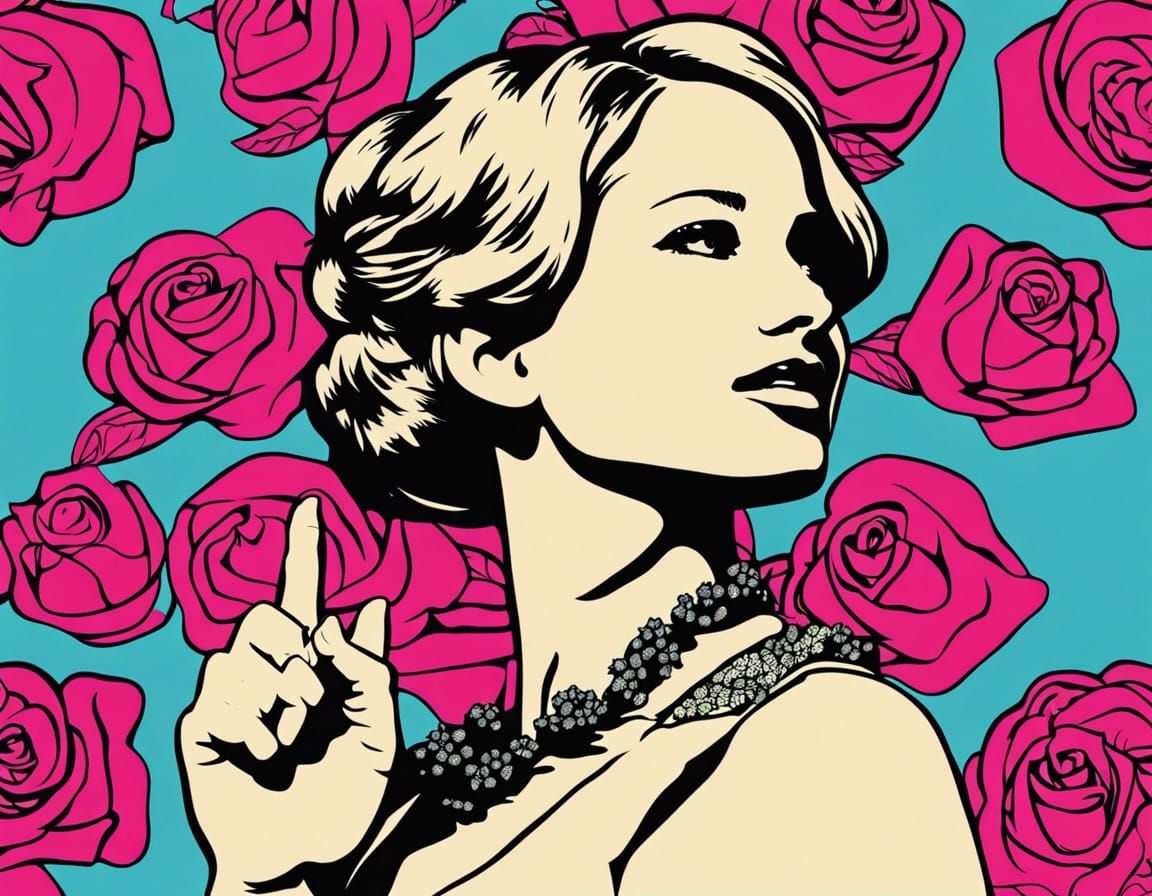 Celebrity Portrait in Psychedelic Pop Art Style