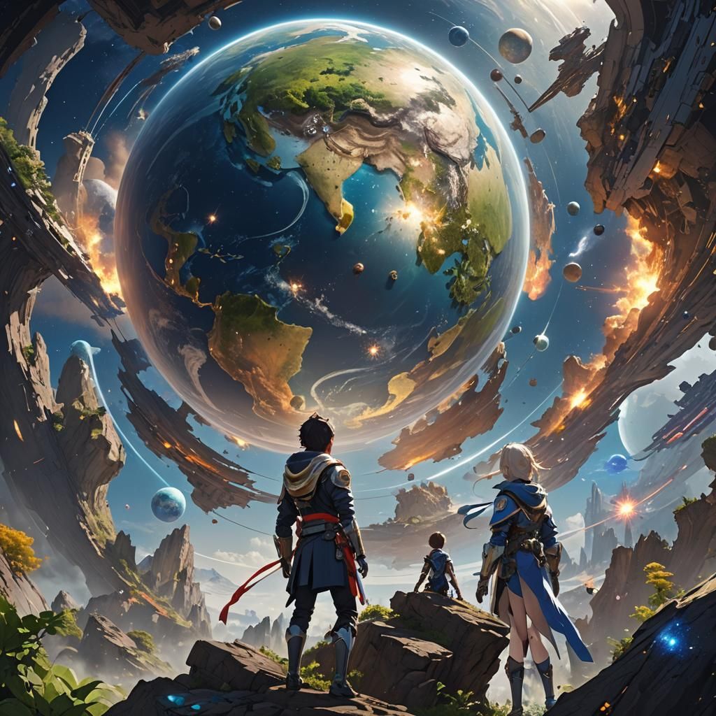 Brilliant New Earth: Detailed 3D Anime Art