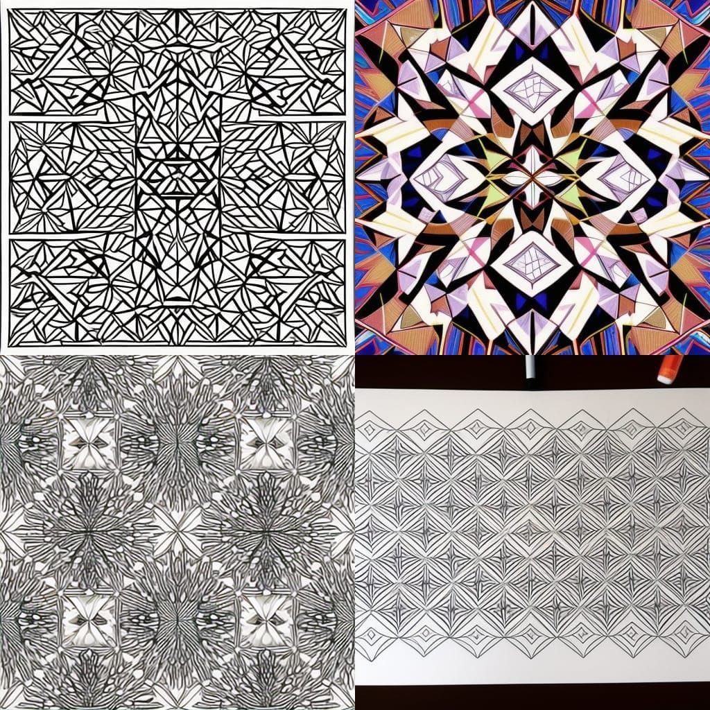 Intricate Geometric Patterns in Fantasy Concept Art