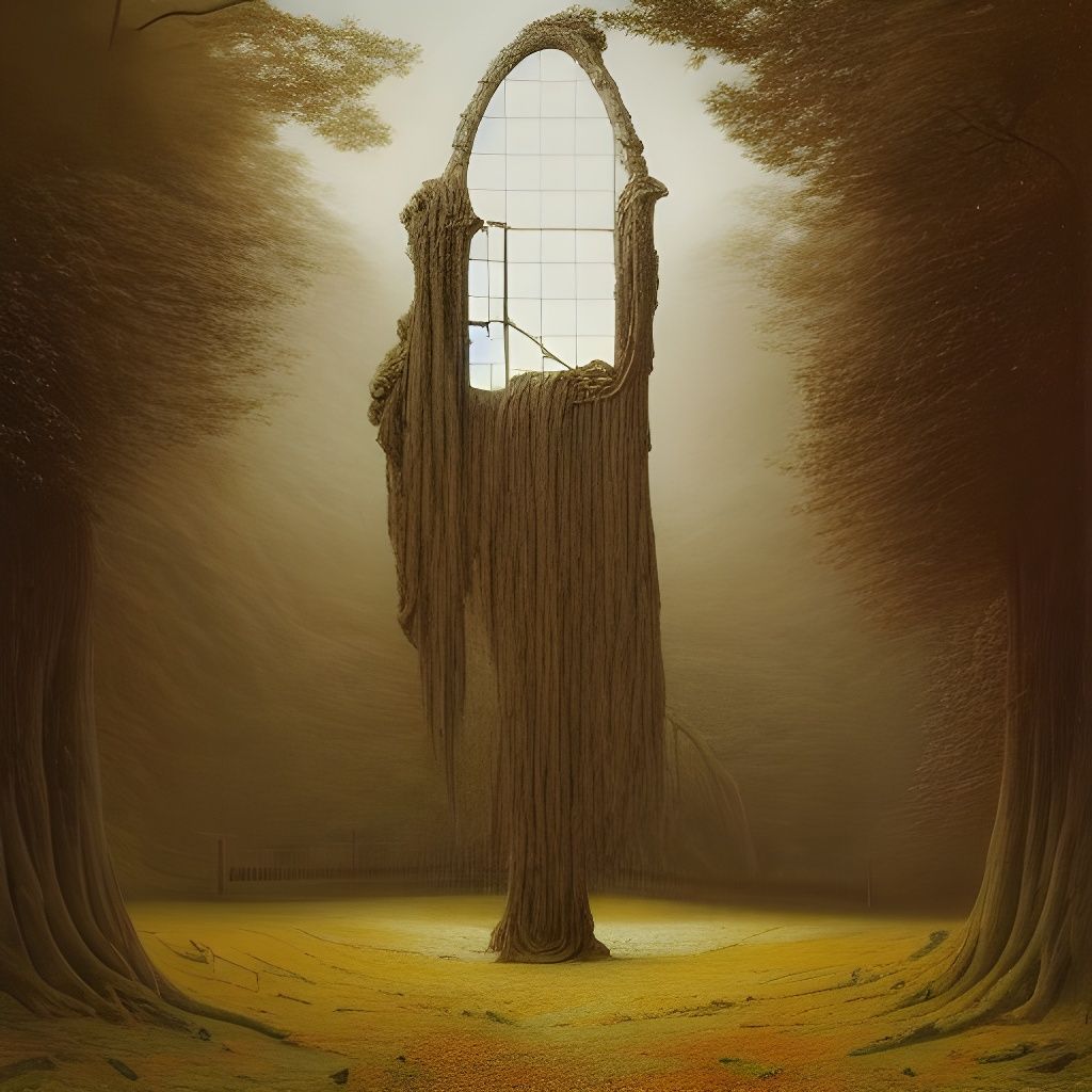 Balancing Morals: A Surreal Gothic Photograph