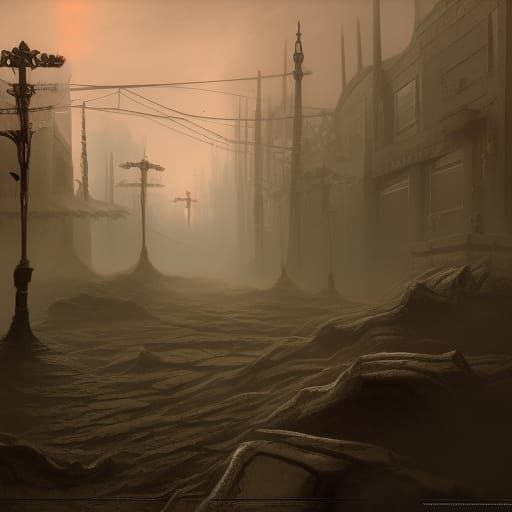 Silent Hill Inspired Fantasy Concept Art