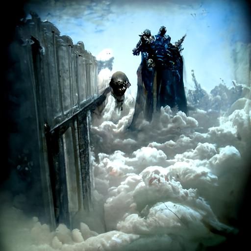 Horrific Heaven Gates in Doré Style