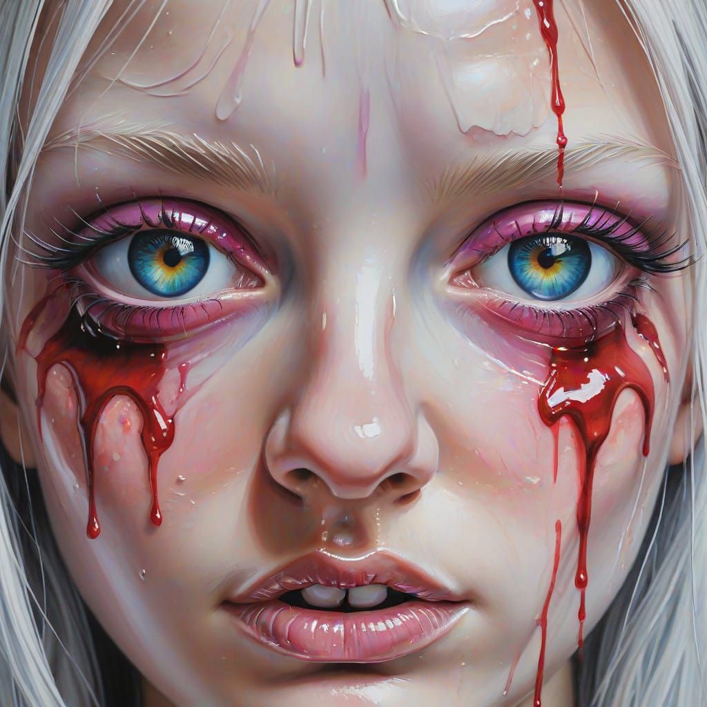 Linnea Strid with Iridescent, Bleeding Eyes