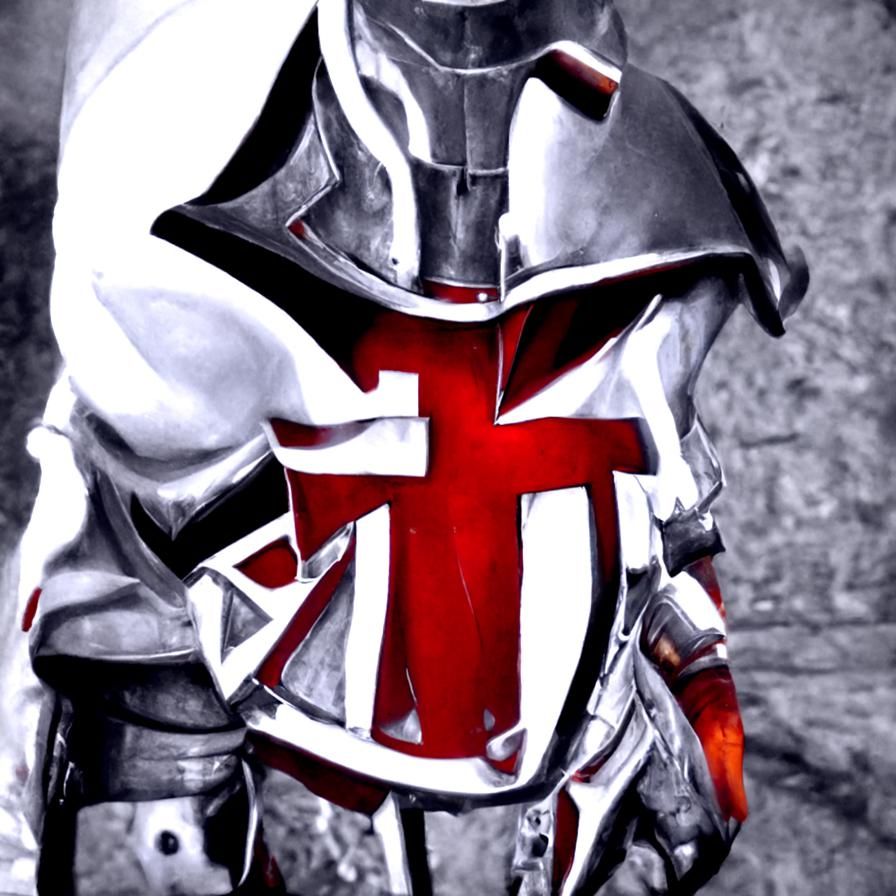 Templar Knight in 3D with Shading