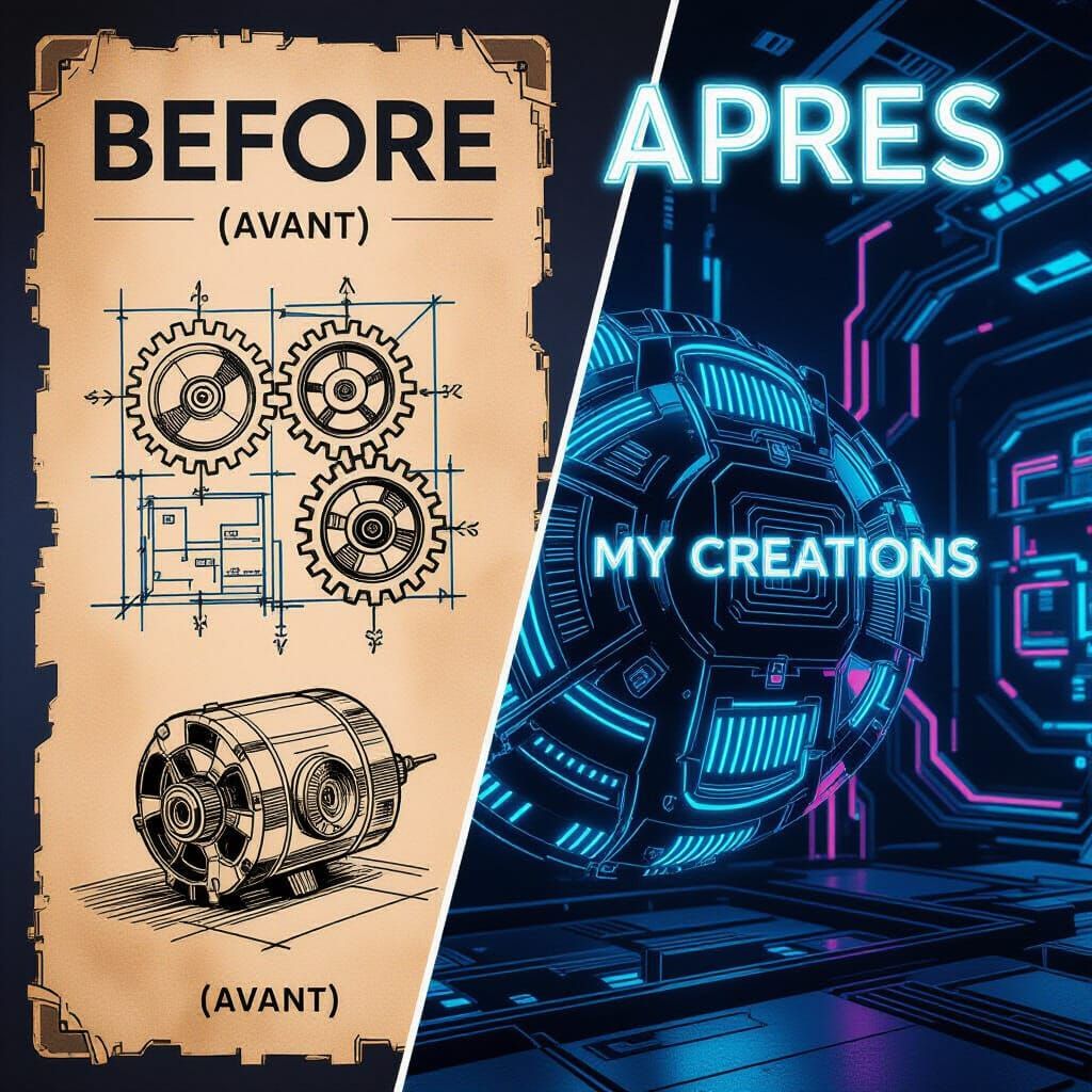 Avant vs Apres: From Sketch to Futuristic 3D Creation