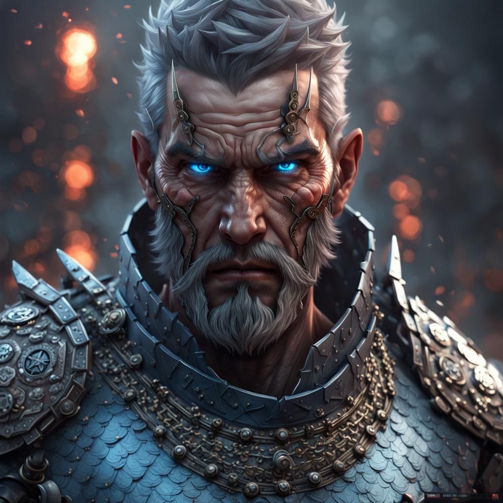 Male Warrior in Nanosuit Armor Digital Art