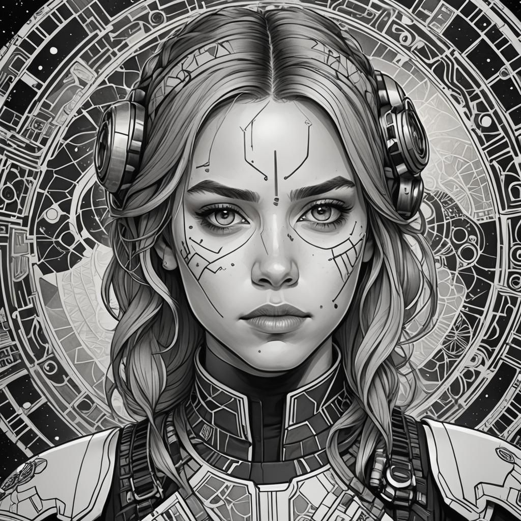 Star Wars Bad Batch Zentangle Portrait