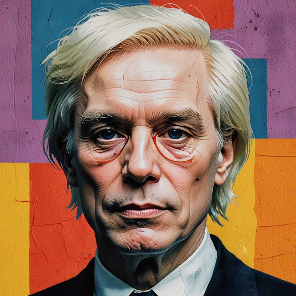 Andy Warhol in Eerie Watercolor Portrait