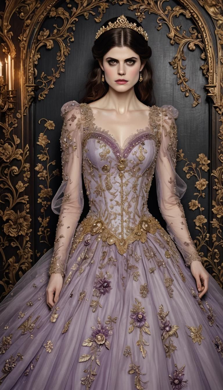 Gothic Victorian Woman in Candlelight, Cinematic Portrait