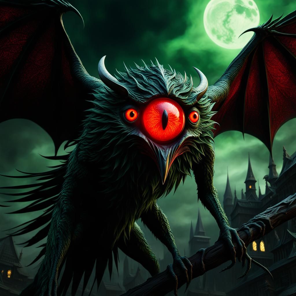 Menacing Spirit on Broom in Hyperrealistic Dark Fantasy