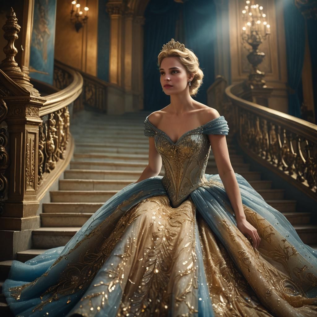 Cinderella in Seed Bead Gown, Cinematic Film Still