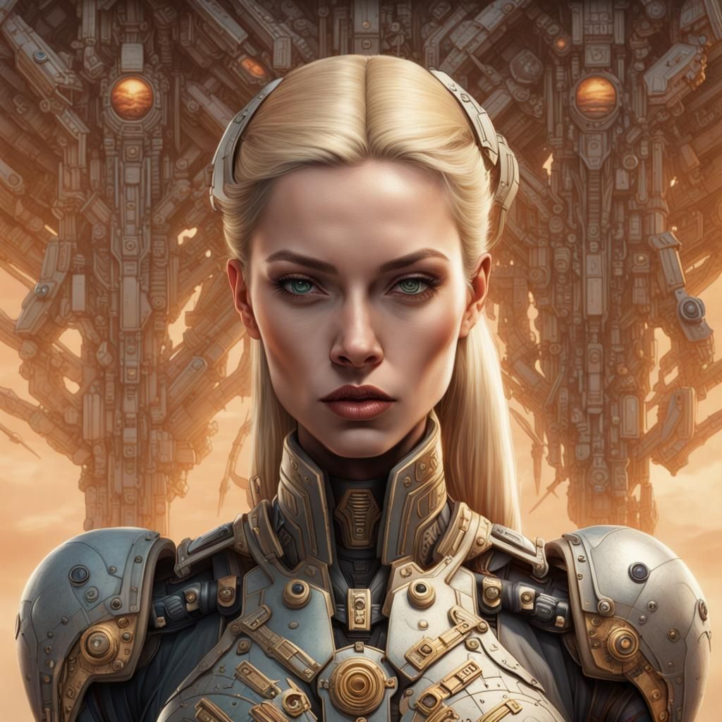 Amanda Sage Mischtechnik determined-looking (sci-fi:1.2) blo...