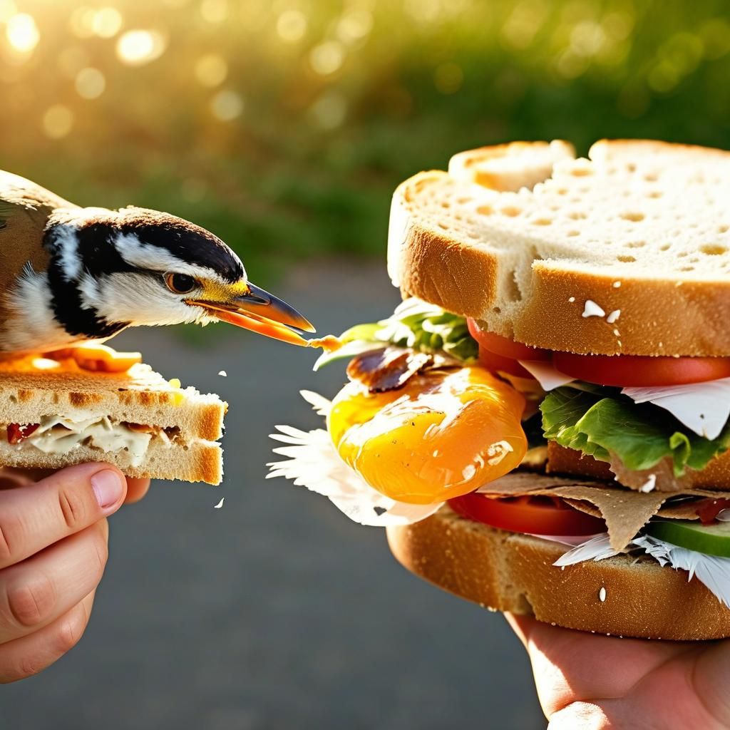 Bird Snares Sandwich: A Moment in Concept Photography