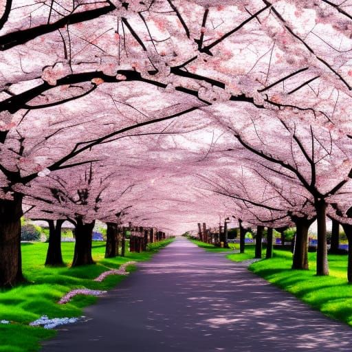 Hyperdetailed Cherry Blossoms in Alexander Gromov Style