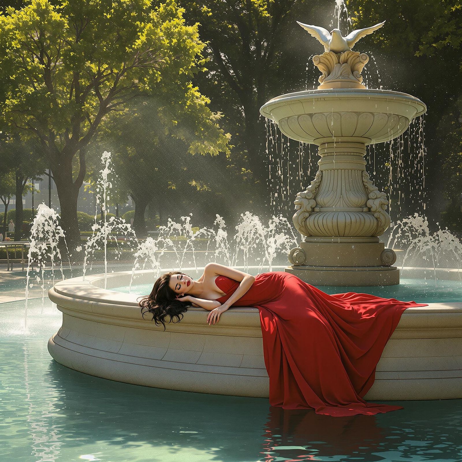 Elegance in stone and silk