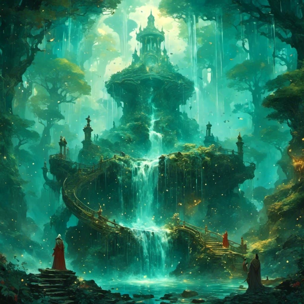 Fountain of Sorrow and Life in Melancholy Style