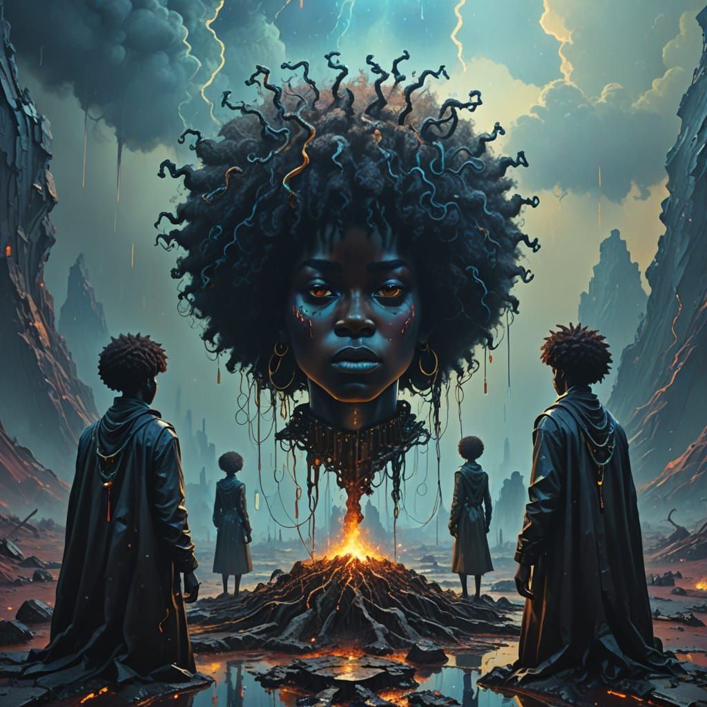 Afrofuturist Surrealism: Figures on a Split Planet