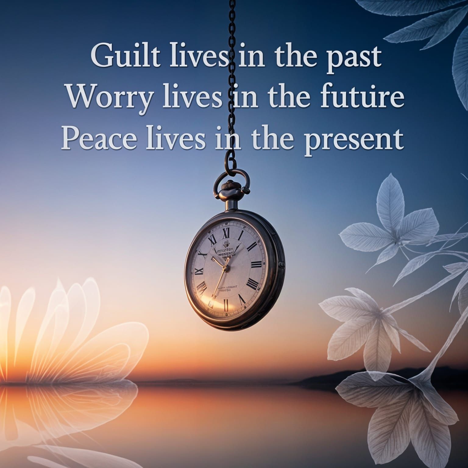 Find Peace in the Present Moment Poster