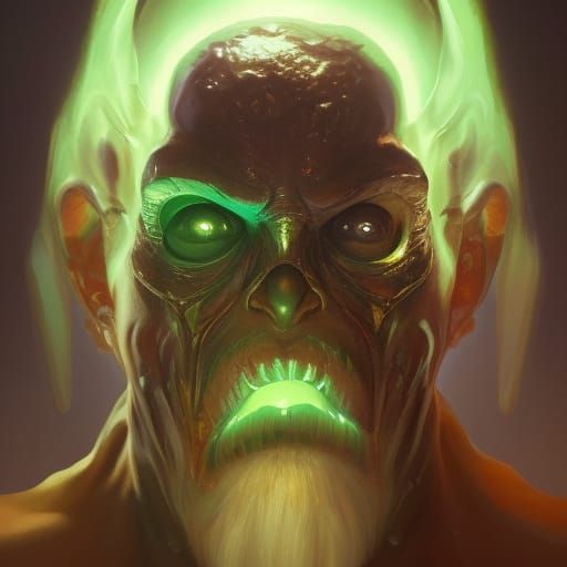 Detailed Portrait of a Demonic Eldritch Figure