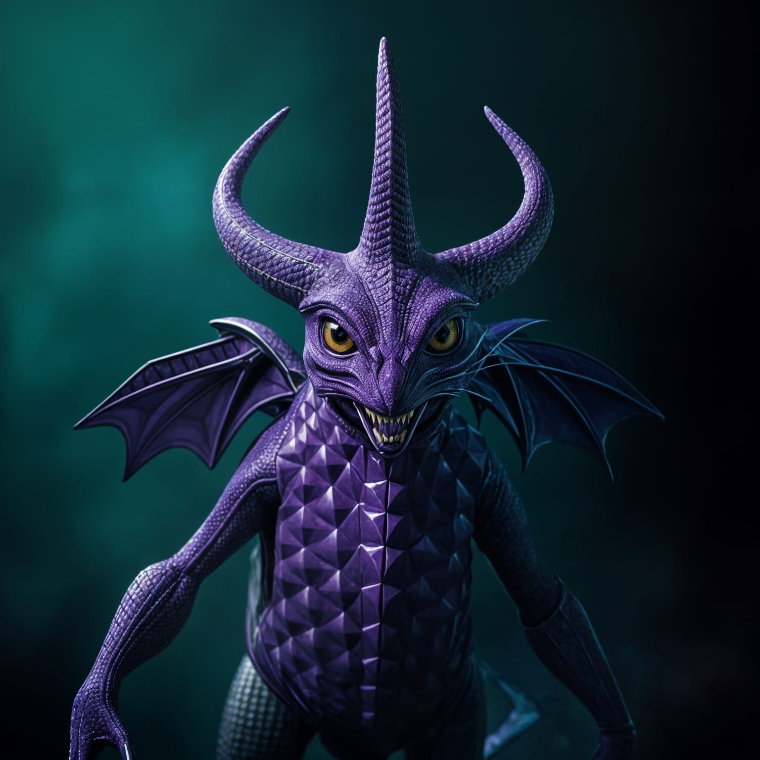 Majestic Purple People Eater in Pop Art Style